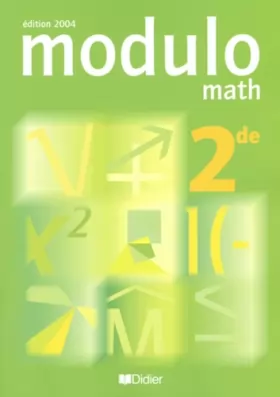 Couverture du produit · Modulo Maths 2e