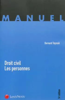 Couverture du produit · Droit civil : Les personnes