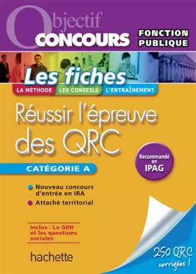 Couverture du produit · Fiches - Réussir l'épreuve des QRC, Catégorie A - Ed.09