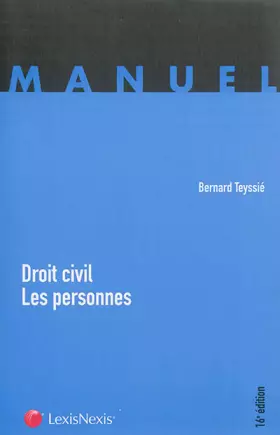 Couverture du produit · Droit civil : Les personnes