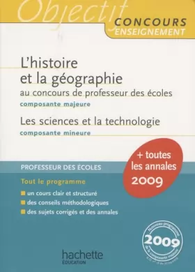 Couverture du produit · Histoire Géographie au concours de professeur des écoles (composante majeure) - CRPE: Sciences et technologie (composante mineu