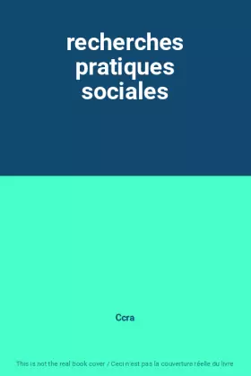 Couverture du produit · recherches pratiques sociales