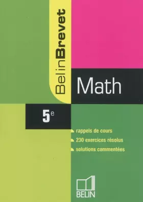 Couverture du produit · Math 5e