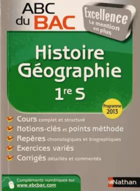 Couverture du produit · ABC du BAC Excellence Histoire - Géographie 1re S