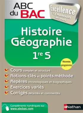Couverture du produit · ABC du BAC Excellence Histoire - Géographie 1re S