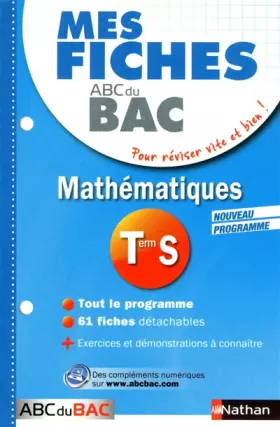 Couverture du produit · Mes fiches ABC du BAC Maths Term S