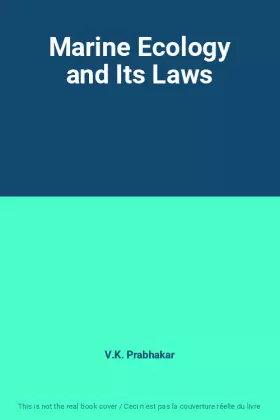 Couverture du produit · Marine Ecology and Its Laws