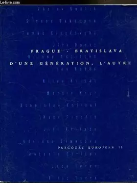 Couverture du produit · Prague bratislava d'une generation a l'autre