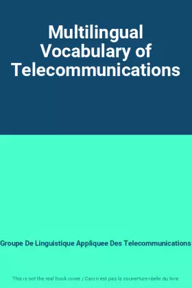 Couverture du produit · Multilingual Vocabulary of Telecommunications