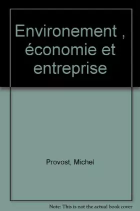 Couverture du produit · Environement , économie et entreprise