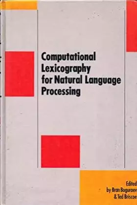 Couverture du produit · Computational Lexicography for Natural Language Processing