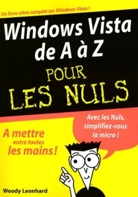 Couverture du produit · Windows Vista de A à Z pour les nuls