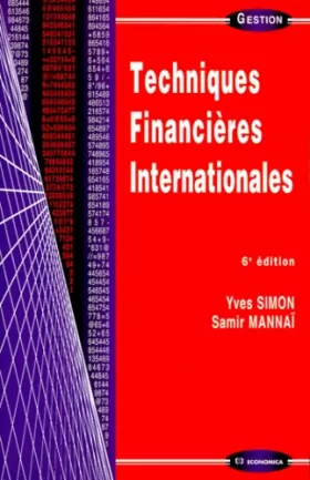 Couverture du produit · Techniques financières internationales