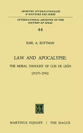 Couverture du produit · Law and Apocalypse: The Moral Thought of Luis De Leon