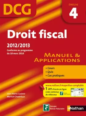 Couverture du produit · DROIT FISCAL EPREUVE 4 DCG