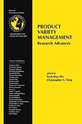 Couverture du produit · Product Variety Management: Research Advances