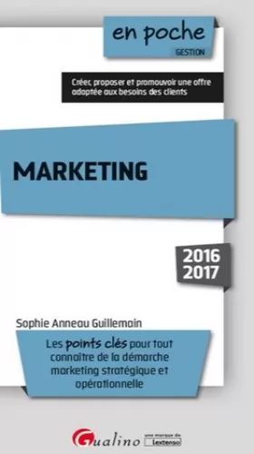 Couverture du produit · Marketing 2016-2017, 4ème Ed.