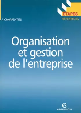 Couverture du produit · Organisation et gestion de l'entreprise