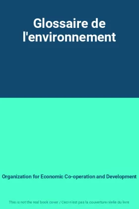 Couverture du produit · Glossaire de l'environnement