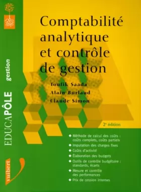 Couverture du produit · Comptabilité analytique et contrôle de gestion : 2ème édition