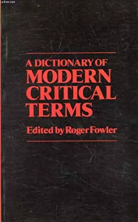 Couverture du produit · Dictionary of Modern Critical Terms