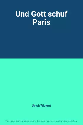 Couverture du produit · Und Gott schuf Paris