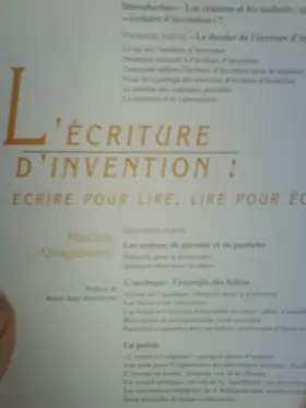 Couverture du produit · L'écriture d'invention : écrire pour lire, lire pour écrire (Lettres ouvertes)