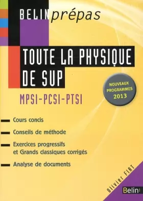 Couverture du produit · Toute la physique de SUP - MPSI-PCSI-PTSI
