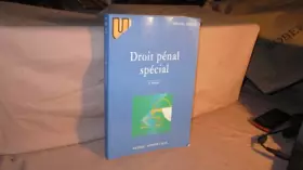 Couverture du produit · Droit pénal spécial