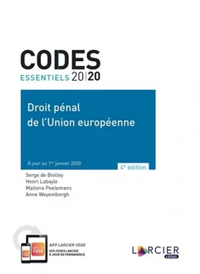 Couverture du produit · Code essentiel - Droit pénal de l'Union européenne