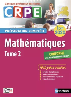 Couverture du produit · Mathématiques - tome 2 - Epreuve écrite 2020 - Préparation complète (CRPE)