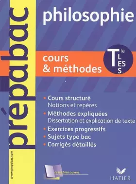 Couverture du produit · Philosophie Tle L, ES, S : Cours & méthodes