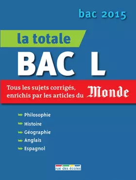Couverture du produit · Bac L 2015