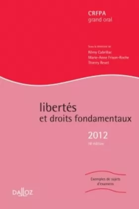 Couverture du produit · Libertés et droits fondamentaux 2012 - 18e éd.: Hors collection Dalloz