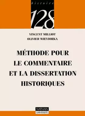 Couverture du produit · Méthode pour le commentaire et la dissertation historiques