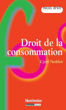 Couverture du produit · Droit de la consommation
