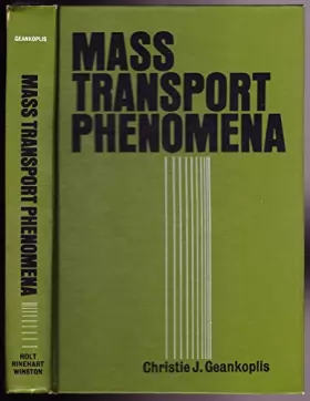 Couverture du produit · Mass Transport Phenomena