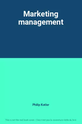 Couverture du produit · Marketing management