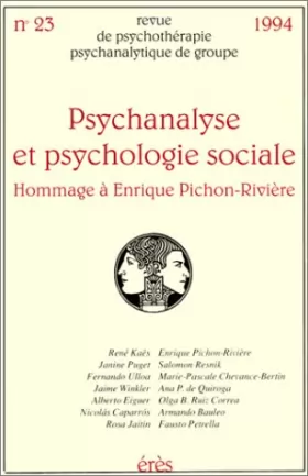 Couverture du produit · revue psychotherapie psychanal