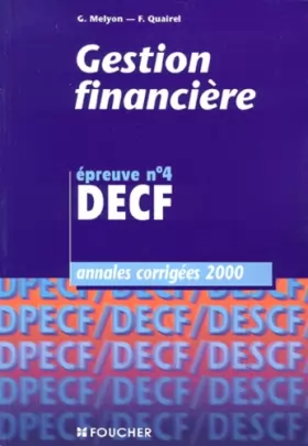 Couverture du produit · Annales DECF, 2000 : gestion financière