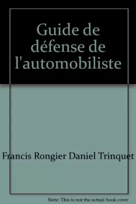 Couverture du produit · Guide de défense de l'automobiliste