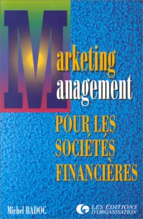 Couverture du produit · Marketing et management des sociétés financières