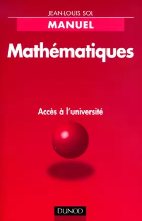 Couverture du produit · Mathématiques accès à l'université