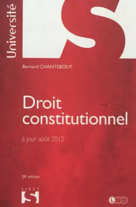 Couverture du produit · Droit constitutionnel. Chantebout - 29e éd.: Université
