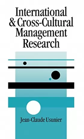 Couverture du produit · International and Cross-Cultural Management Research