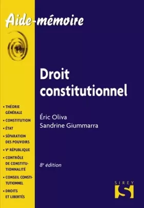 Couverture du produit · Droit constitutionnel - 8e éd.