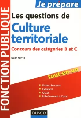 Couverture du produit · Les questions de Culture territoriale : Concours des catégories B et C