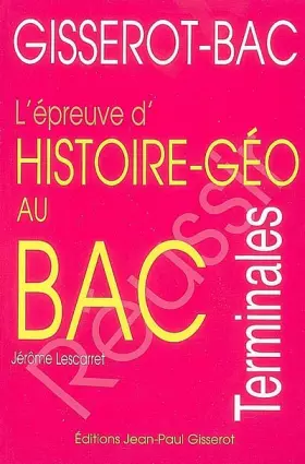 Couverture du produit · Histoire Geographie au Bac