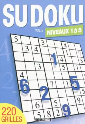 Couverture du produit · Sudoku: Volume 5, Niveaux 1 à 5