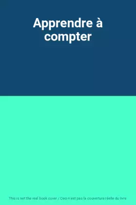 Couverture du produit · Apprendre à compter